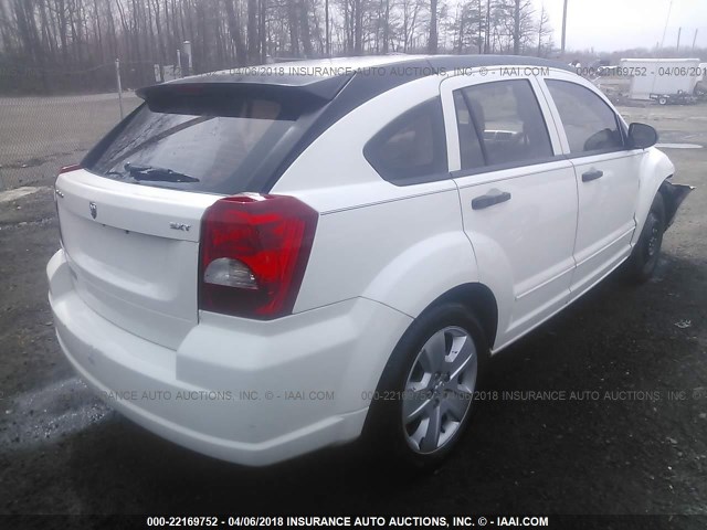 1B3JB48B07D503656 - 2007 DODGE CALIBER SXT WHITE photo 4