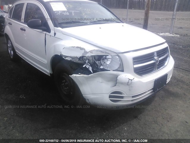 1B3JB48B07D503656 - 2007 DODGE CALIBER SXT WHITE photo 6