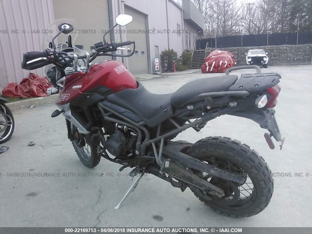 SMTE09BF3JT872086 - 2018 TRIUMPH MOTORCYCLE   RED photo 3
