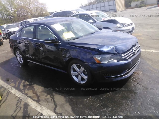 1VWBT7A36FC033218 - 2015 VOLKSWAGEN PASSAT SE BLUE photo 1