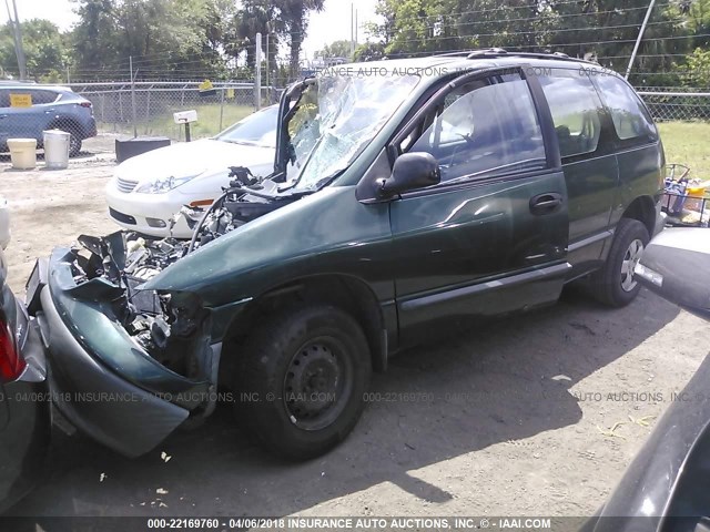 2B4FP2530TR852943 - 1996 DODGE CARAVAN GREEN photo 2