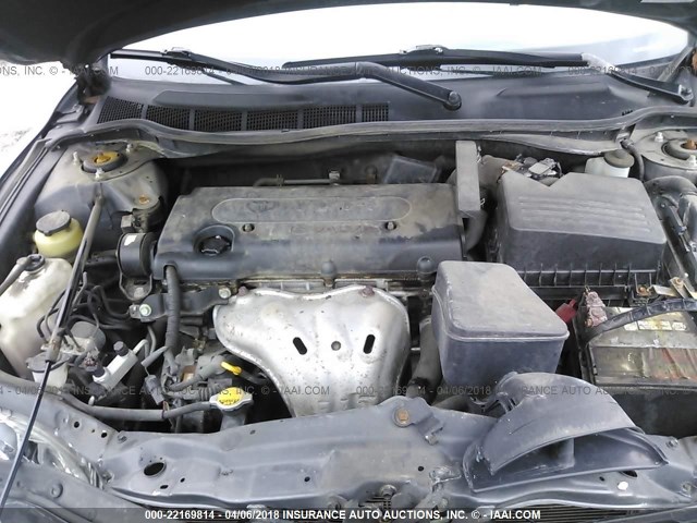 4T1BE46K68U740839 - 2008 TOYOTA CAMRY CE/LE/XLE/SE GRAY photo 10