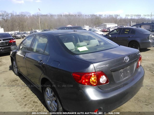JTDBL40E199064074 - 2009 TOYOTA COROLLA LE/XLE GRAY photo 3