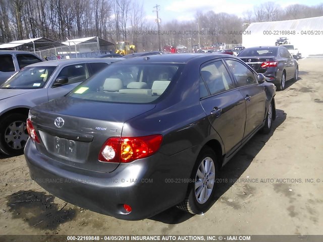 JTDBL40E199064074 - 2009 TOYOTA COROLLA LE/XLE GRAY photo 4