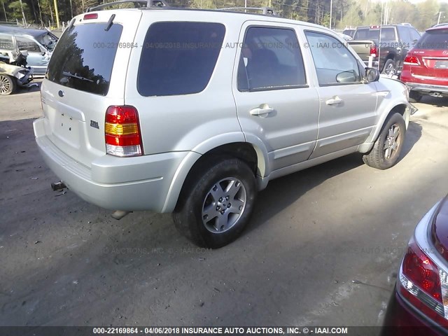 1FMCU04194KA23657 - 2004 FORD ESCAPE LIMITED SILVER photo 4