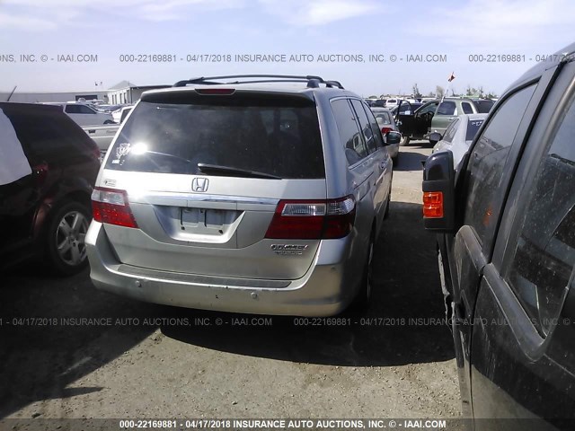 5FNRL38895B035400 - 2005 HONDA ODYSSEY TOURING SILVER photo 4