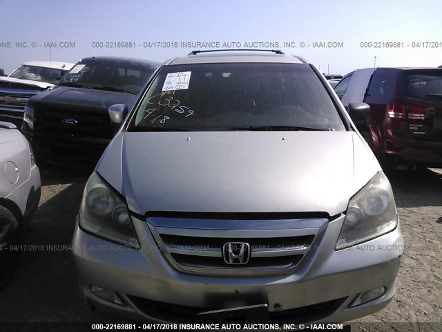 5FNRL38895B035400 - 2005 HONDA ODYSSEY TOURING SILVER photo 6