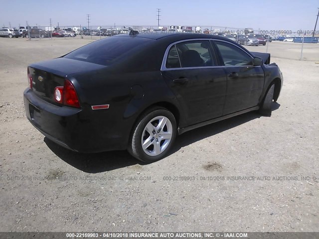 1G1ZA5EU8CF387100 - 2012 CHEVROLET MALIBU LS შავი ფოტო 4