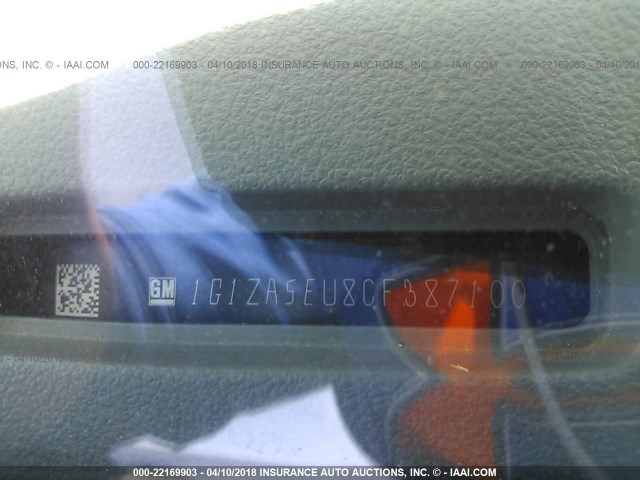 1G1ZA5EU8CF387100 - 2012 CHEVROLET MALIBU LS შავი ფოტო 9