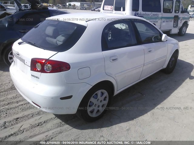 KL5JD66Z55K091415 - 2005 SUZUKI RENO S WHITE photo 4