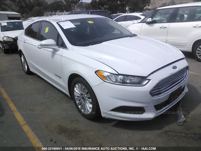 3FA6P0LU9DR310115 - 2013 FORD FUSION SE HYBRID WHITE photo 1