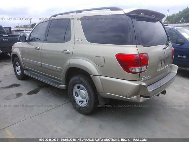 5TDZT34A35S249254 - 2005 TOYOTA SEQUOIA SR5 GOLD photo 3