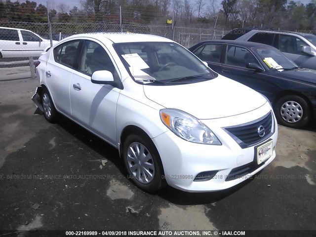 3N1CN7AP5EL800812 - 2014 NISSAN VERSA S/S PLUS/SV/SL WHITE photo 1