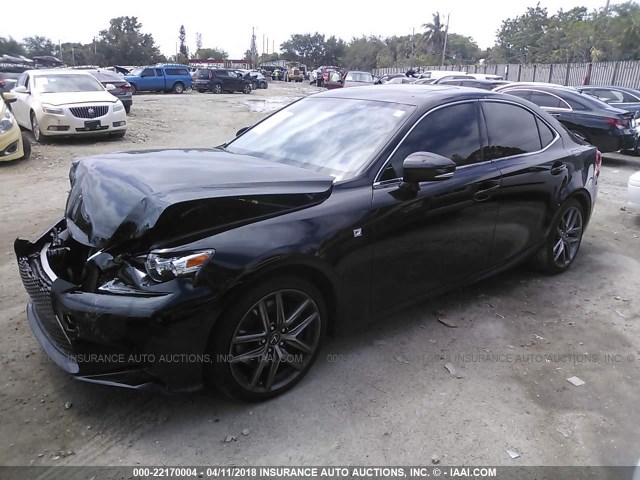 JTHBA1D21G5032233 - 2016 LEXUS IS 200T BLACK photo 2