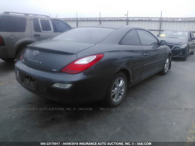 4T1CE30P18U766753 - 2008 TOYOTA CAMRY SOLARA SE/SLE/SPORT GRAY photo 4