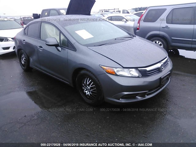 19XFB2F91CE324172 - 2012 HONDA CIVIC EXL GRAY photo 1