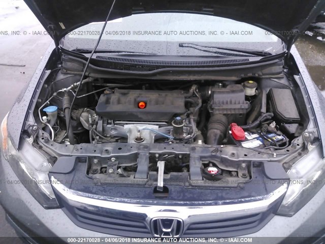 19XFB2F91CE324172 - 2012 HONDA CIVIC EXL GRAY photo 10