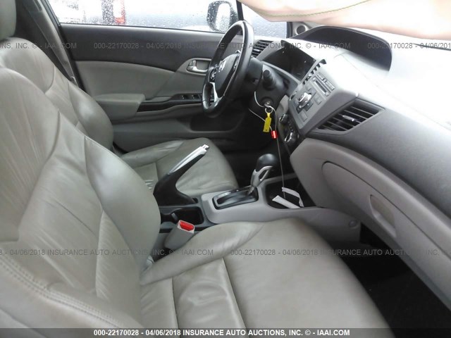 19XFB2F91CE324172 - 2012 HONDA CIVIC EXL GRAY photo 5