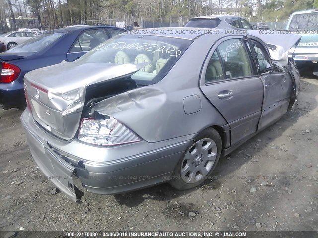 WDBRF92J56F815945 - 2006 MERCEDES-BENZ C GENERATION 2006 280 4MATIC GRAY photo 4