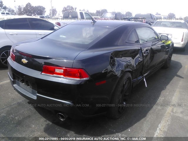 2G1FD1E37F9212487 - 2015 CHEVROLET CAMARO LT BLACK photo 4