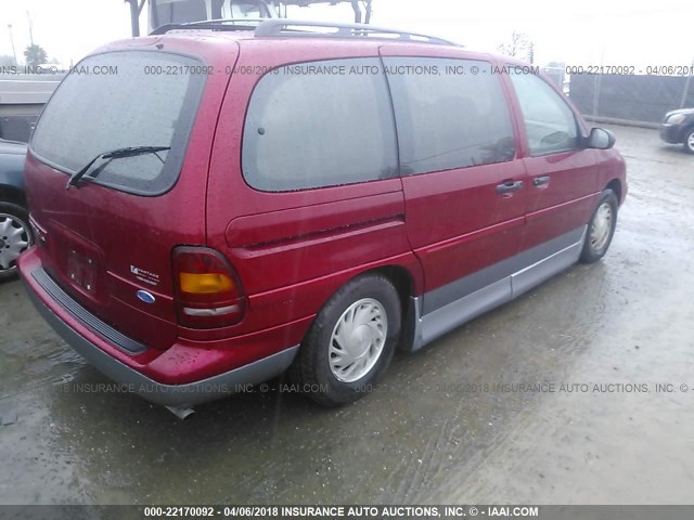 2FMDA5145SBD51786 - 1995 FORD WINDSTAR WAGON RED photo 4