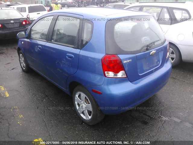 KL1TD66686B615013 - 2006 CHEVROLET AVEO LS BLUE photo 3