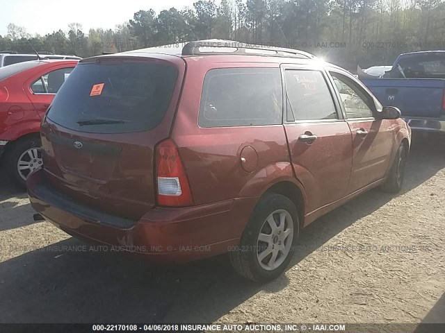 1FAHP36N45W214731 - 2005 FORD FOCUS ZXW RED photo 4