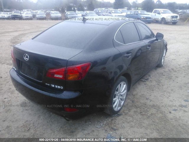 JTHCK262872012356 - 2007 LEXUS IS 250 BLACK photo 4