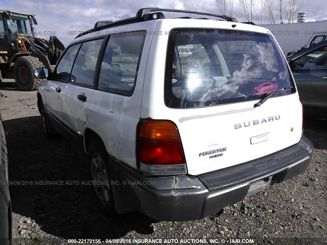 JF1SF6552WH779528 - 1998 SUBARU FORESTER S WHITE photo 3