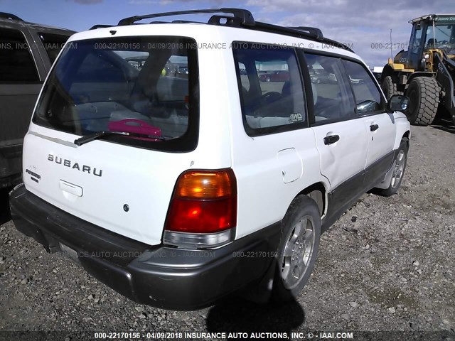 JF1SF6552WH779528 - 1998 SUBARU FORESTER S WHITE photo 4