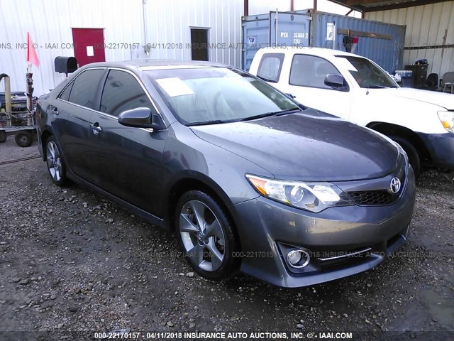 4T1BF1FK0EU464830 - 2014 TOYOTA CAMRY L/SE/LE/XLE GRAY photo 1