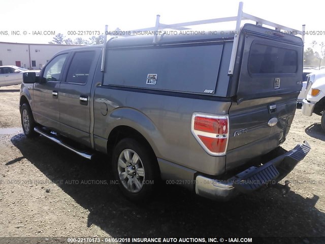 1FTFW1CF8CFB32522 - 2012 FORD F150 SUPERCREW GRAY photo 3