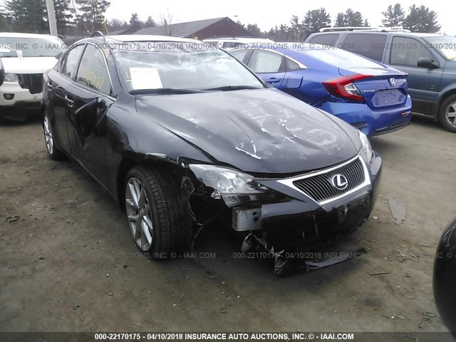 JTHCF5C29C5053646 - 2012 LEXUS IS 250 BLACK photo 1