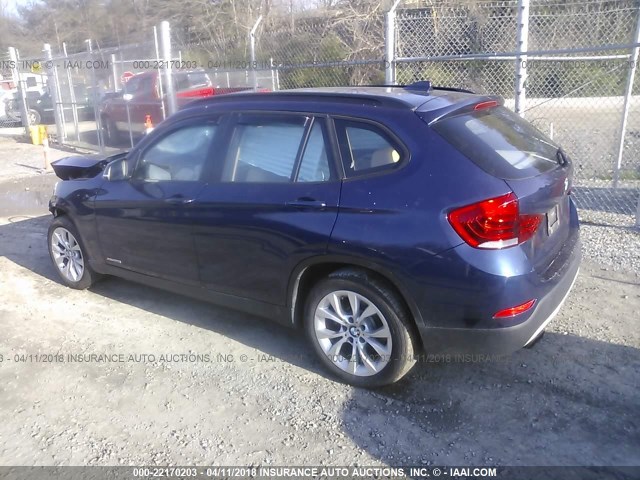 WBAVL1C54EVR94752 - 2014 BMW X1 XDRIVE28I BLUE photo 3