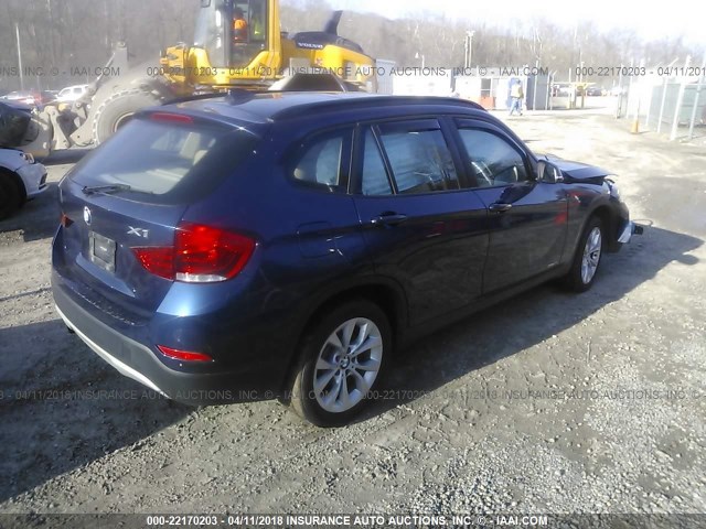 WBAVL1C54EVR94752 - 2014 BMW X1 XDRIVE28I BLUE photo 4