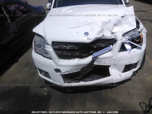 WDCGG8HB5AF327176 - 2010 MERCEDES-BENZ GLK 350 4MATIC WHITE photo 6