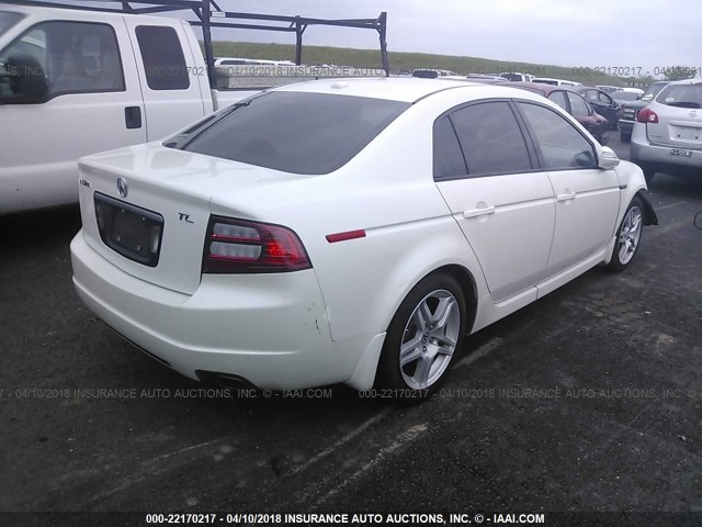 19UUA66218A033557 - 2008 ACURA TL WHITE photo 4