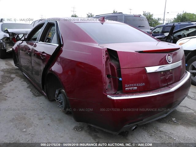 1G6DA5EY5B0151688 - 2011 CADILLAC CTS RED photo 3