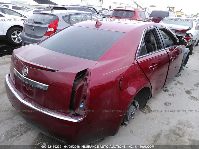 1G6DA5EY5B0151688 - 2011 CADILLAC CTS RED photo 4