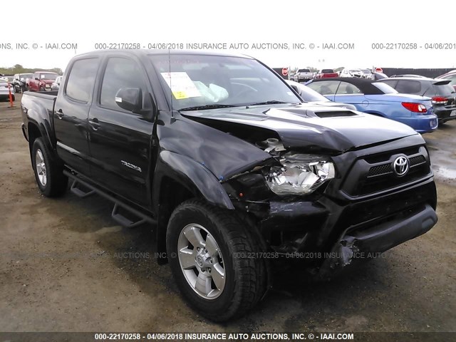 5TFJU4GN1CX017483 - 2012 TOYOTA TACOMA DOUBLE CAB PRERUNNER BLACK photo 1
