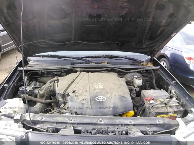 5TFJU4GN1CX017483 - 2012 TOYOTA TACOMA DOUBLE CAB PRERUNNER BLACK photo 10