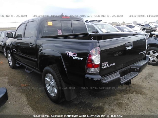 5TFJU4GN1CX017483 - 2012 TOYOTA TACOMA DOUBLE CAB PRERUNNER BLACK photo 3