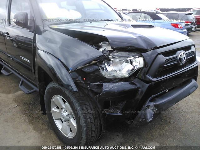 5TFJU4GN1CX017483 - 2012 TOYOTA TACOMA DOUBLE CAB PRERUNNER BLACK photo 6