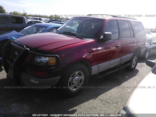 1FMPU16L03LB15433 - 2003 FORD EXPEDITION XLT RED photo 2