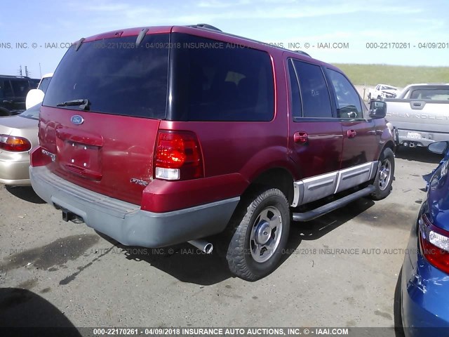 1FMPU16L03LB15433 - 2003 FORD EXPEDITION XLT RED photo 4