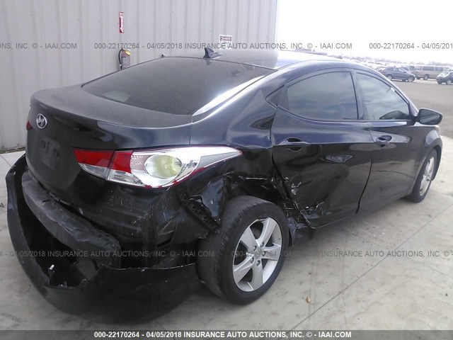 5NPDH4AE5DH301626 - 2013 HYUNDAI ELANTRA GLS/LIMITED BLACK photo 4