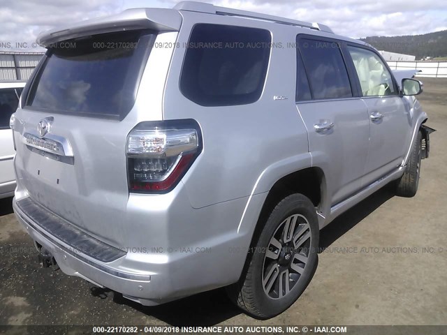 JTEBU5JR9G5372811 - 2016 TOYOTA 4RUNNER SR5 PREM/LTDL/TRAIL/TRD 银色 照片 4