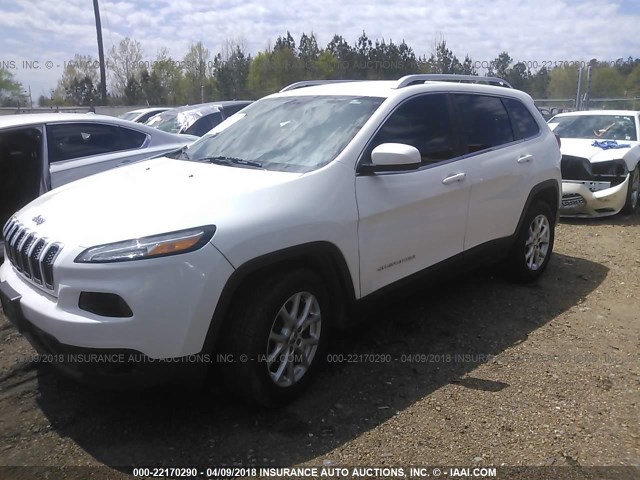 1C4PJLCB5FW706221 - 2015 JEEP CHEROKEE LATITUDE WHITE photo 2