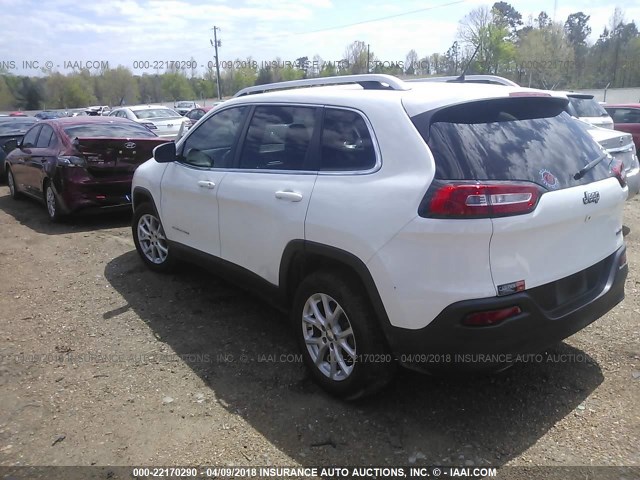 1C4PJLCB5FW706221 - 2015 JEEP CHEROKEE LATITUDE WHITE photo 3