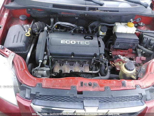 KL1TD5DE2BB145365 - 2011 CHEVROLET AVEO LS/LT 红色 照片 10